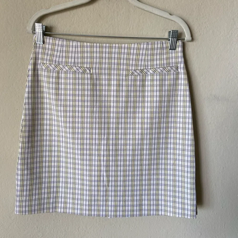 NWT Tory Burch Perfomance Mini Yellow Skirt Golf Twill Size 0